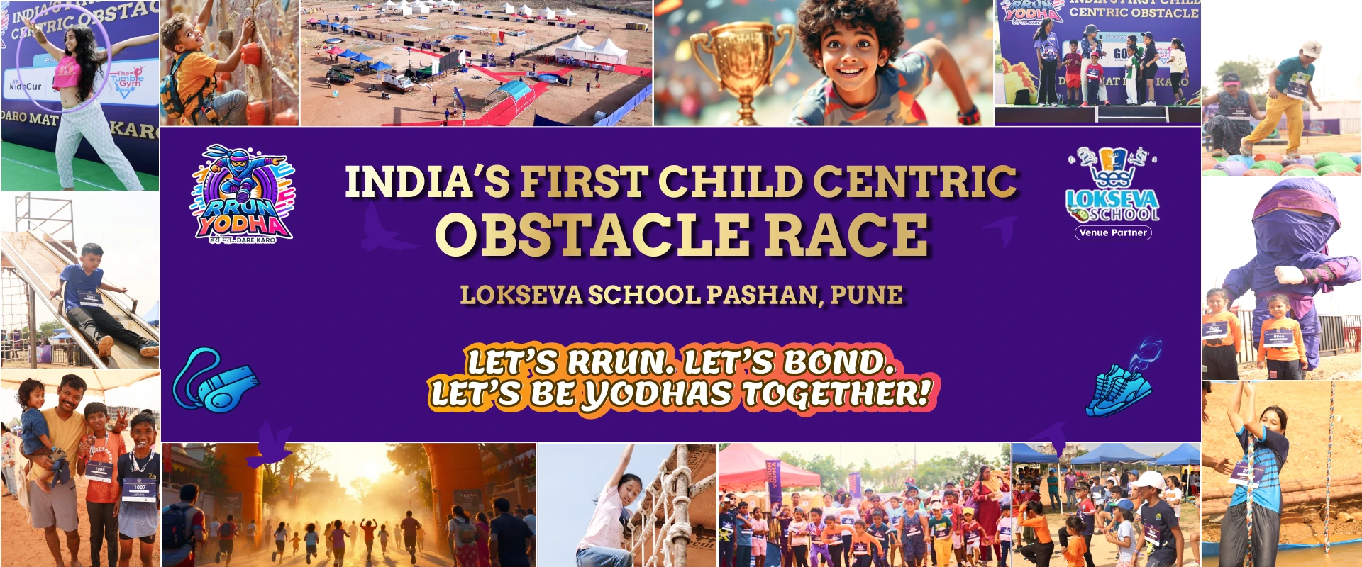 India's First Child Centric Obstacle Race - RRun Yodha at Lokseva School Pashan, Bengaluru